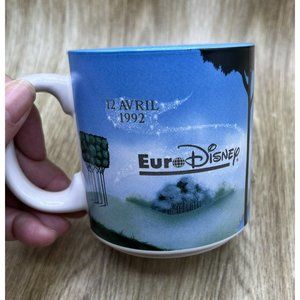 Euro Disney Mickey Cup Mug 12 Avril 1992 Opening Sorcerer Mouse Fantasia 8 ounce